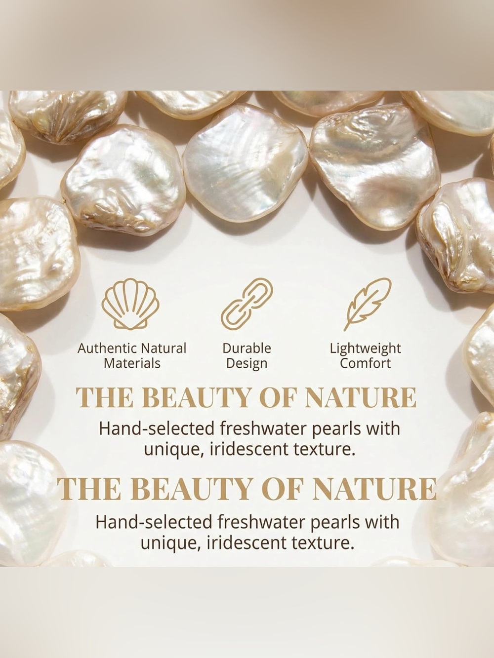 2️⃣pc Set Seashell Pendant Statement Necklace And Earrings Set in Pearl - Picture 6 of 6
